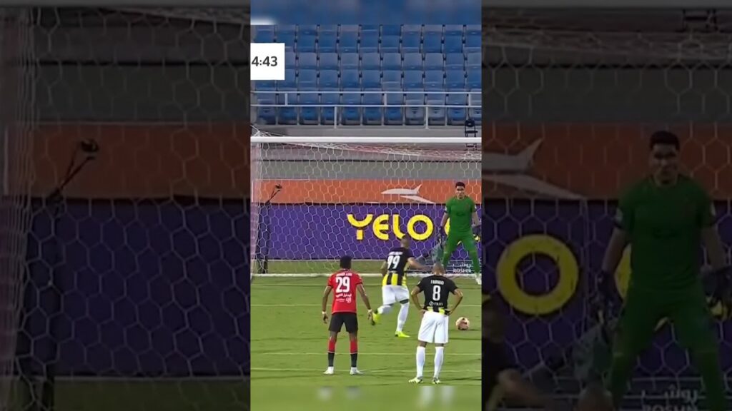 Hamdallah penalty goal Vs Al Riyadh #alittihad #saudiproleague #shorts @Kickoffchronicles1