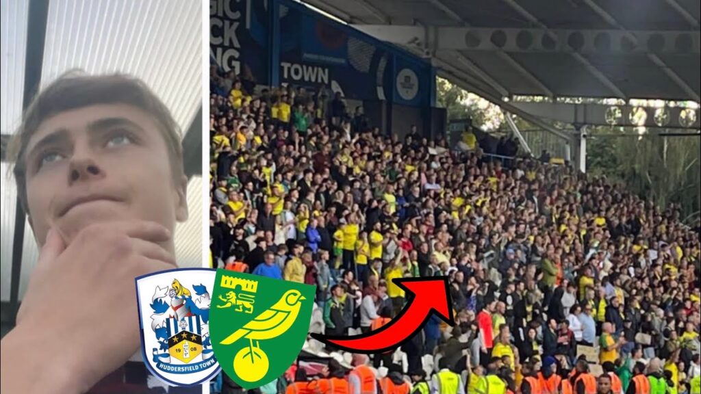 Norwich City away end limbs Huddersfield lose 0-4 at home 😟