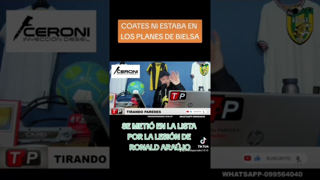 💣 Bielsa reservó a Coates solo por la reciente lesión de Ronald Araújo - #Shorts