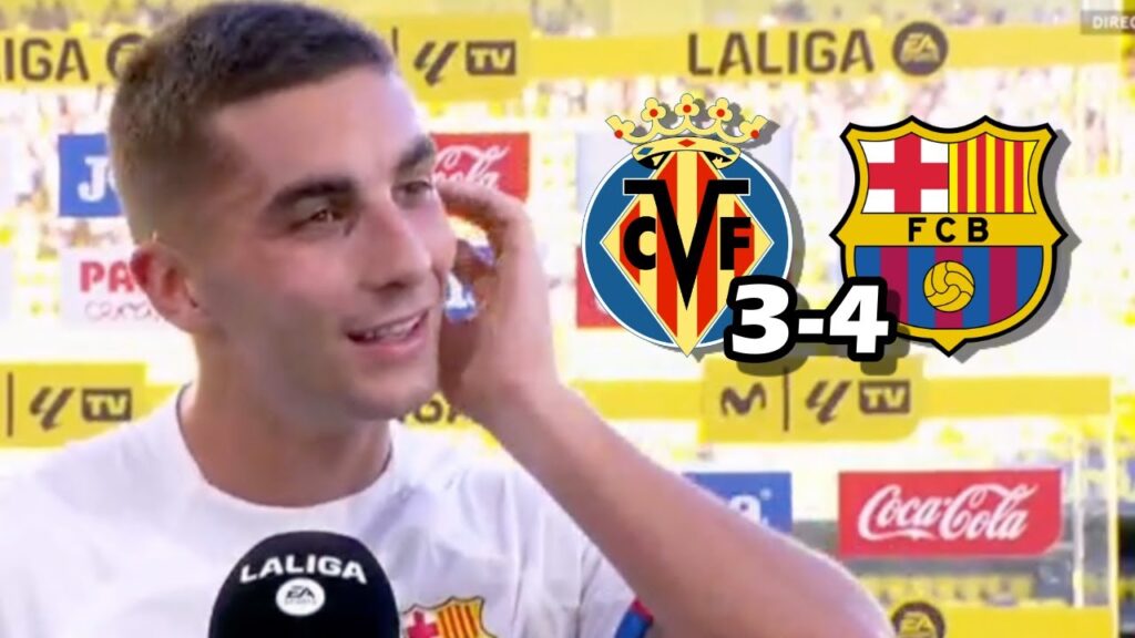 LA REACCION DE FERRAN TORRES TRAS GOL Y VICTORIA CONTRA EL VILLARREAL 3-4 FC BARCELONA