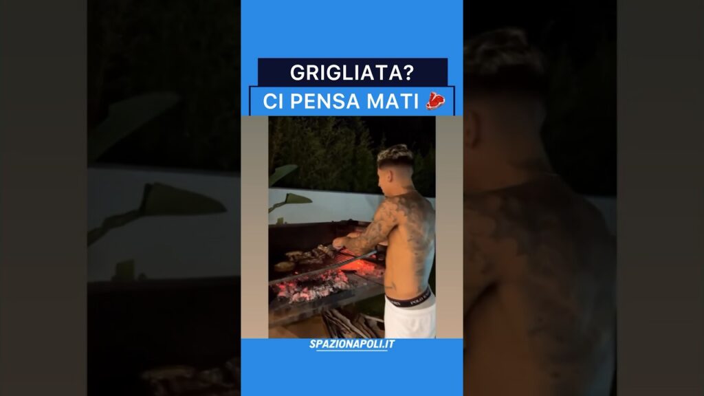 Il terzino del #Napoli Olivera a suo agio davanti alla brace, come sulla fascia‼️ #shorts