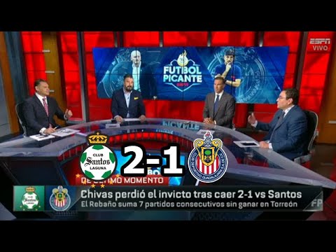 Dura Derrota de Chivas vs Santos Se Acabo El Invicto Confirman Alexis Vega Se Va Del Equipo