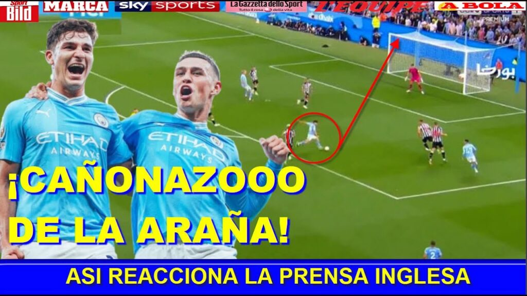 ASI REACCIONA PRENSA INGLESA a GOLAZO de JULIAN ALVAREZ MANCHESTER CITY vs NEWCASTLE ASI REACCIONA PRENSA INGLESA a GOLAZO de JULIAN ALVAREZ MANCHESTER CITY vs NEWCASTLE