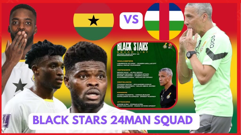 GHANA 🇬🇭VS 🇨🇫CAR: CHRIS HUGHTON’S PROVISIONAL BLACK STARS SQUAD FOR AFCON QUALIFIER REVEALED