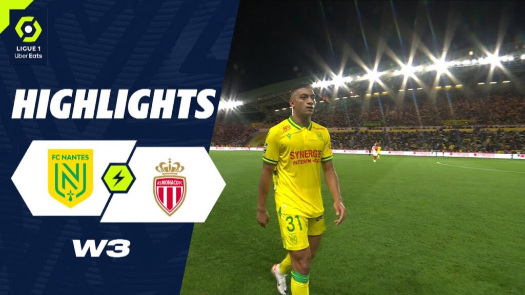 FC NANTES - AS MONACO (3 - 3) - Highlights - (FCN - ASM) / 2023-2024