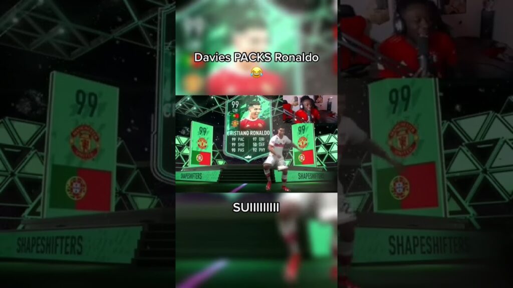 Alphonso Davies reaction to packing Ronaldo.. SUIIIIII 🤩