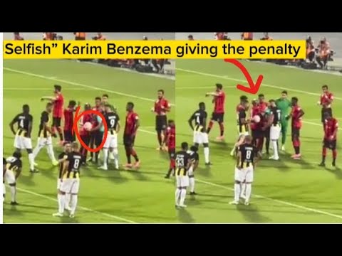 Karim Benzema gave the penalty to his teammate Hamdallah. 👏