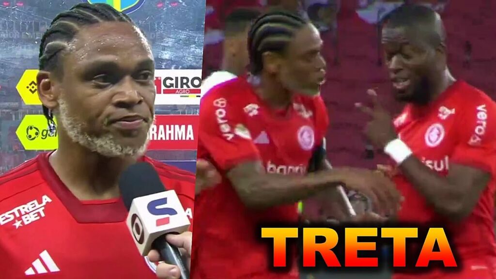Luiz Adriano e Enner Valencia discutiram bastante após a partida contra o Corinthians