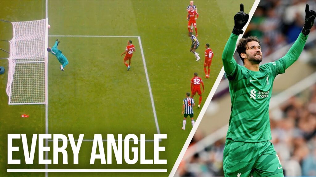 WHAT A SAVE! | Every angle of Alisson's stop for Liverpool vs Newcastle