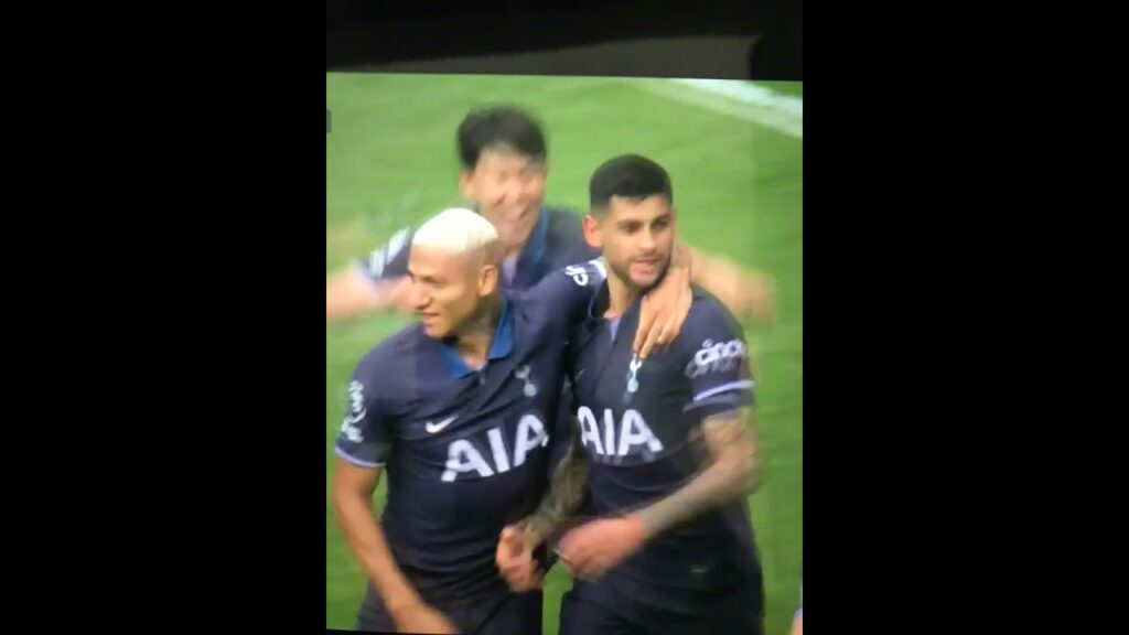 Goal Cristian Romero 0-1 Brentford vs Tottenham Hotspur