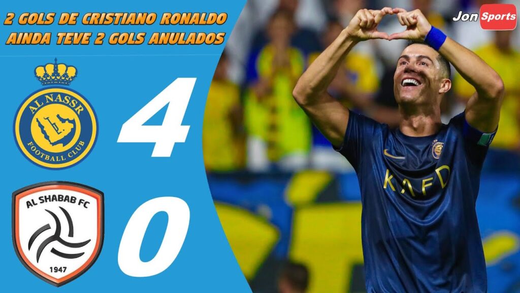 2 GOLS DE CRISTIANO RONALDO E GOLEADA | Al-Nassr 4 x 0 Al-Shabab | Gols | Campeonato Saudita 2023-24