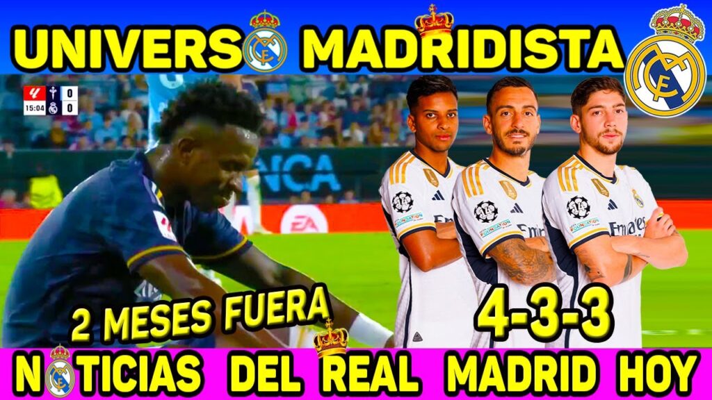 ¡BOMBAZO! VINICIUS JUNIOR LESIONADO DE GRAVEDAD y Ancelotti YA tiene SU SUSTITUTO en el Real Madrid