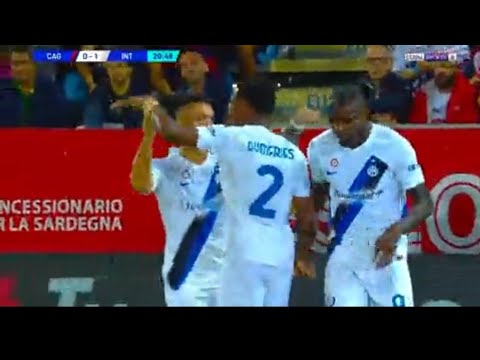 Cagliari vs Inter (0-2) Denzel Dumfries Goal and Extended Highlights 2023.