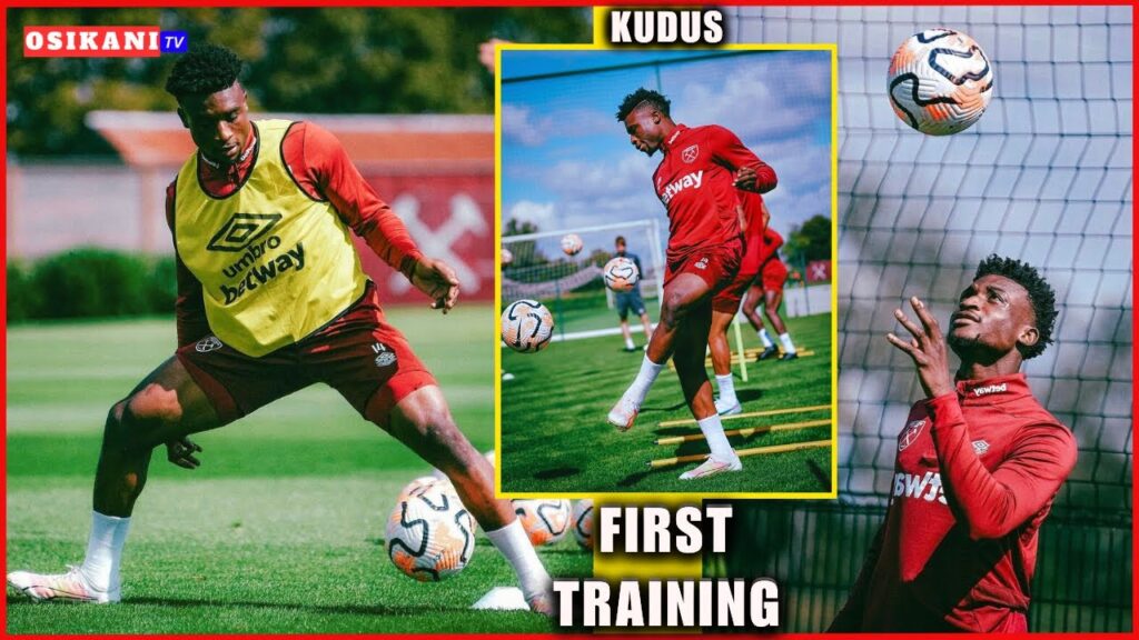MOHAMMED KUDUS FIRST TRAINING AT WEST HAM UNITED🔥🇬🇭 ANDRE AYEW, JORDAN AYEW & OSMAN IBRAHIM
