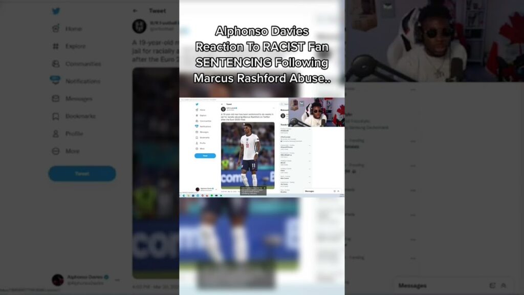 Alphonso Davies Reaction To RACIST Fan SENTENCING Following Marcus Rashford Abuse..
