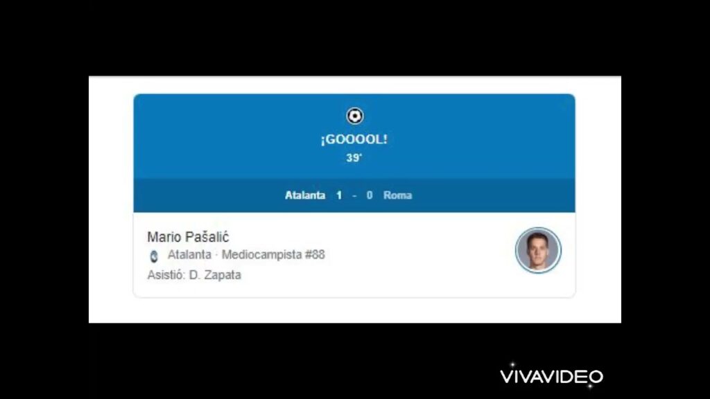 Gol de Mario Pašalić  Atalanta 1-0 Roma