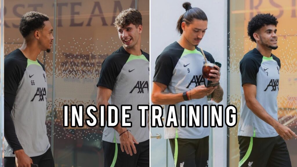 INSIDE TRAINING : Here comes the Reds🔴 Salah, Diaz, Nunez, Szoboszlai, Arnold, Mac Allister,