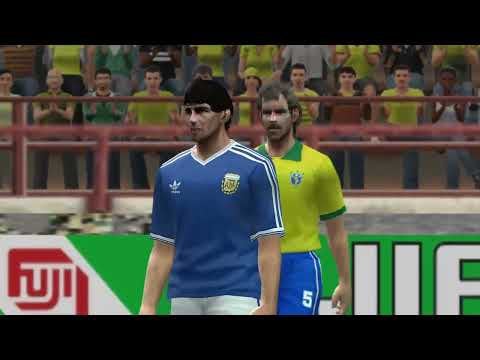 PES 6 FIFA World Cup 1990 - Match #5 Brazil-Argentina (1080p 60fps)