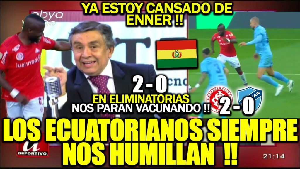 BOLIVIANOS YA ESTAN CANSADO DE LOS GOLES DE ENNER VALENCIA ! SIEMPRE NOS MALOGRAN LA FIESTA