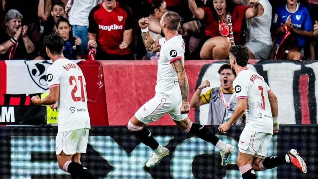 Gol de Nemanja Gudelj hoy en Sevilla vs Girona, todos los goles y momentos destacados