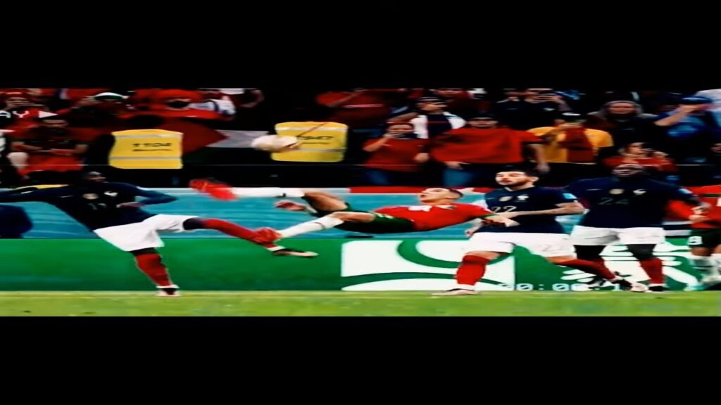 Jawad El Yamiq bicycle Kick cruelly saved