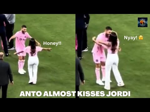 Anto almost KISSES Jordi Alba on the mouth, confuses him with Messi 🫣