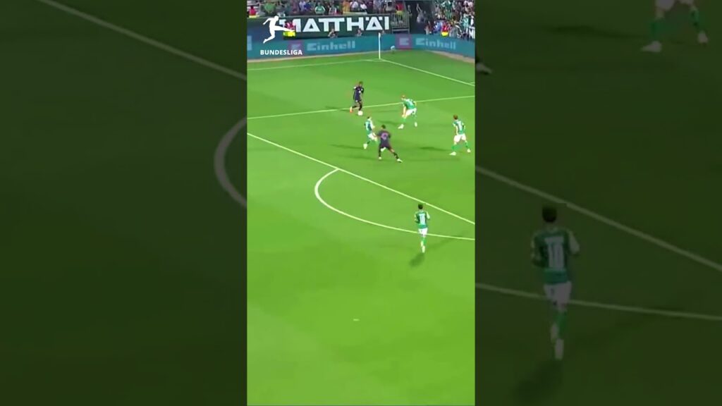 Noussair Mazraoui has sought to remedy that close call with excellent kick #germanbundesliga