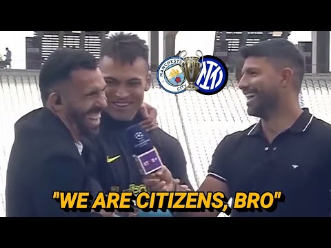 TEVEZ, LAUTARO MARTÍNEZ and AGÜERO talk about MANCHESTER CITY - INTER 🏆