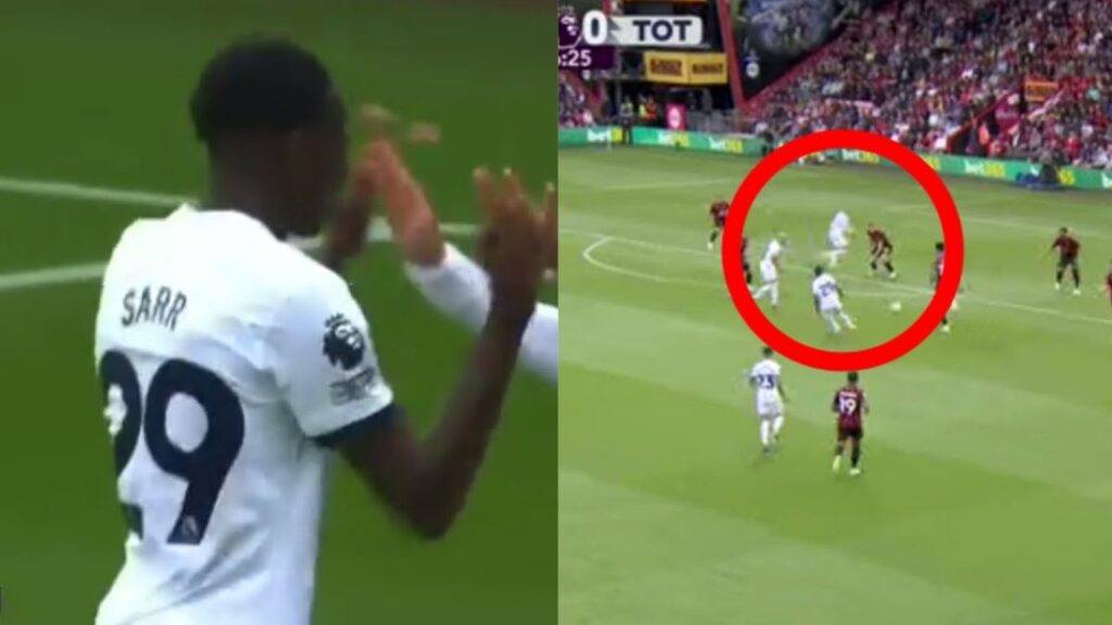 Regardez cette passe complètement folle de Pape Matar Sarr face Bournemouth
