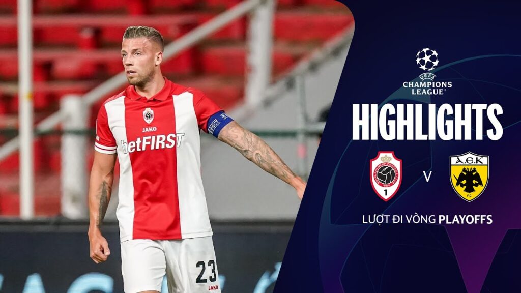 Highlights: Royal Antwerp vs AEK Athens | Vincent Janssen "ting ting" từ sớm, ấn định thế trận
