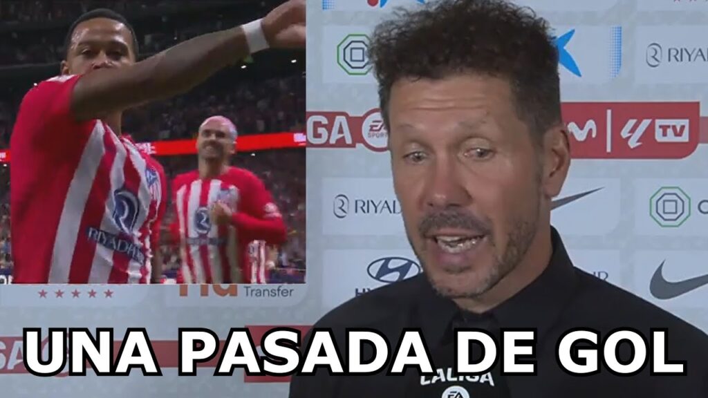 LA REACCION DE DIEGO SIMEONE AL GOL DE DEPAY Y VICTORIA  ATLETICO 3-1 GRANADA