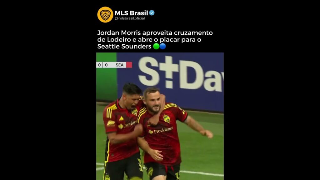 Jordan Morris aproveita cruzamento de Lodeiro e abre o placar para o Sounders 🟢🔵 #mls #futebol