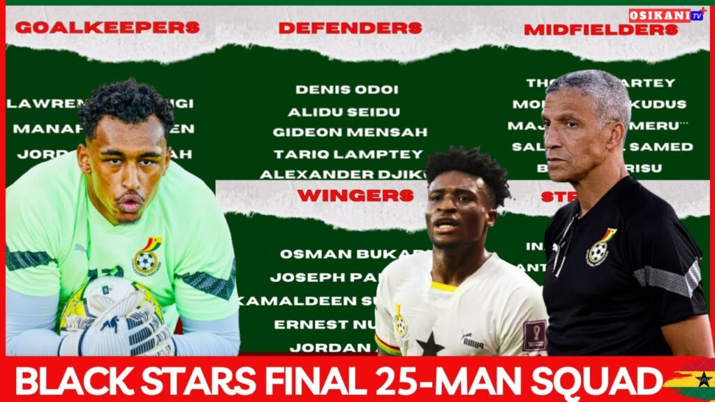 BLACK STARS FINAL 25-MAN SQUAD VS C.A.R 🇨🇫 PREDICTED! CHRIS HUGHTON & VAN BASTEN ON KUDUS 🇬🇭