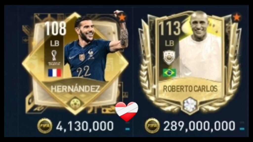 Theo Hernández vs Roberto Carlos 🇫🇷🇧🇷 - Fifa Mobile cards