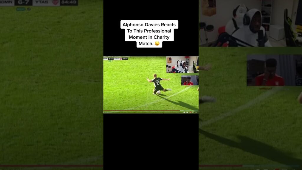 Bayern Munich’ Left-Back is surprised by this moment in Charity match..😮 @Alphonso Davies