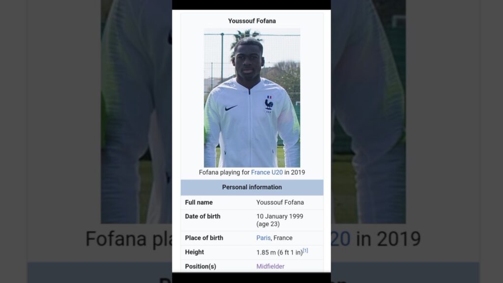 biography of Youssouf Fofana football player. || #shorts || #football France biography of Youssouf Fofana football player. || #shorts || #football France