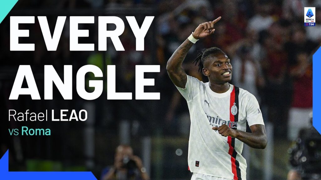 Rafael Leao’s acrobatic finish | Every Angle | Roma-Milan | Serie A 2023/24