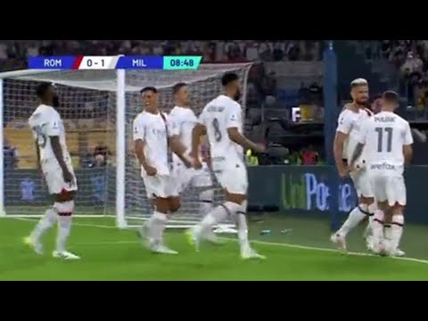 Olivier Giroud Goal, AS Roma vs AC Milan 1-2 | All Goals and Extended Highlights.