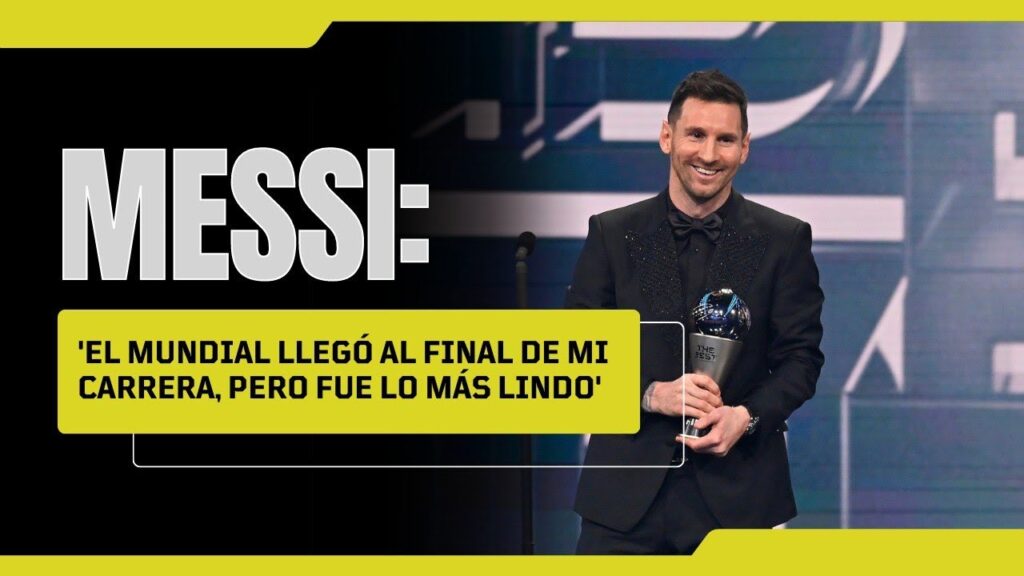 MESSI: ‘EL MUNDIAL LLEGÓ AL FINAL DE MI CARRERA, PERO FUE LO MÁS LINDO’ MESSI: 'EL MUNDIAL LLEGÓ AL FINAL DE MI CARRERA, PERO FUE LO MÁS LINDO'