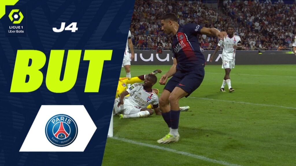But Achraf HAKIMI (20' - PSG) OLYMPIQUE LYONNAIS - PARIS SAINT-GERMAIN (1-4) 23/24