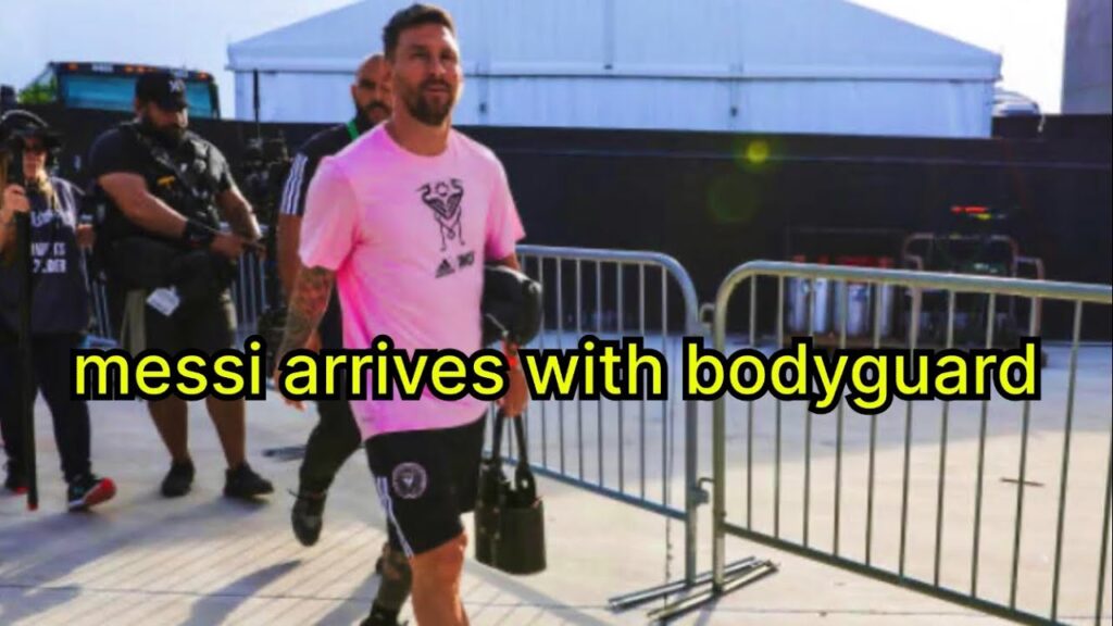 lionel messi arrives with bodyguard yassine chueko reactions to fans lionel messi arrives with bodyguard yassine chueko reactions to fans