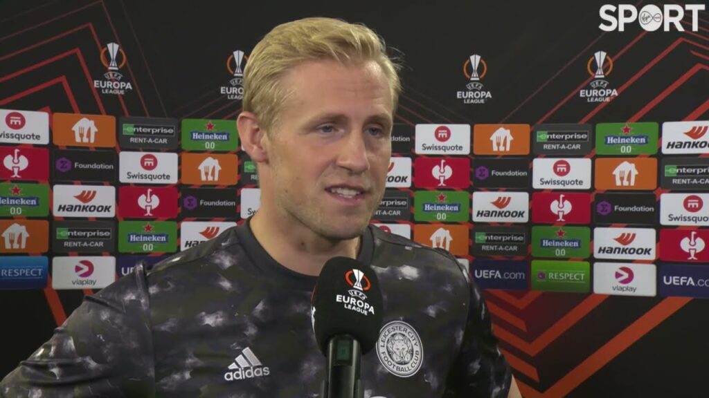 Kasper Schmeichel speaking after Leicester's defeat to Legia Warsaw.