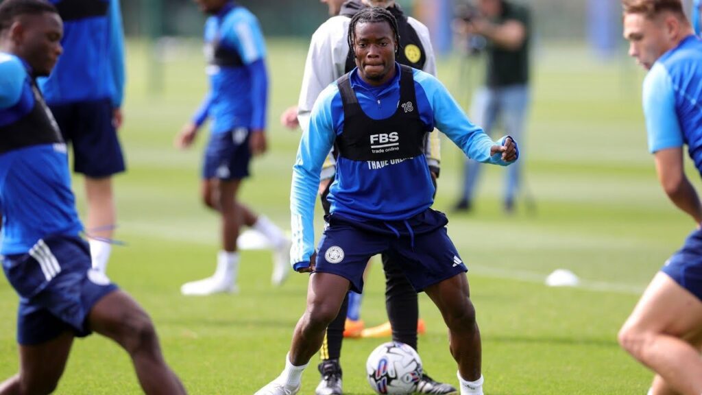 Abdul Fatawu Issahaku 🇬🇭 had his first training with Leicester city after a loan deal from sporting