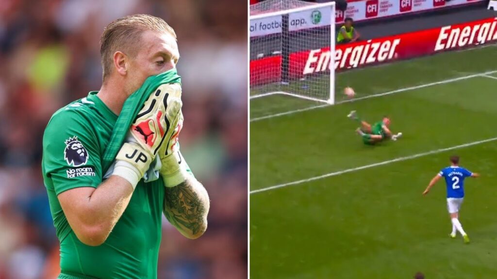 Jordan Pickford suffers comical own goal as Everton keeper has nightmare vs Sheffield Utd
