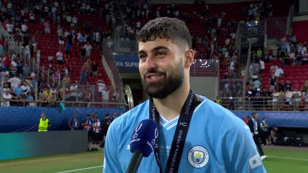 "I need to work on it!" Gvardiol admits he needs time to learn Pep's shape after winning Super Cup 🔵