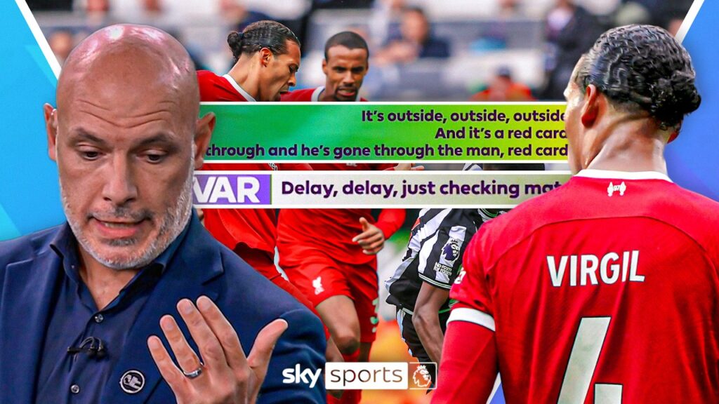 Match Officials Mic'd Up! Listen to VAR discussion on Virgil van Dijk's Red Card vs Newcastle!