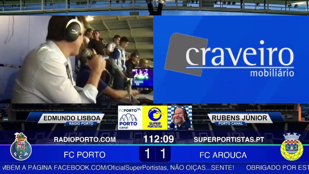 FC PORTO - FC AROUCA (LIGA PORTUGAL) NARRAÇÃO Edmundo Lisboa  COMENTÁRIOS Rubens Junior