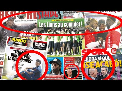 Les Lion au complet Aliou Cissé satisfait Alexandro baldé