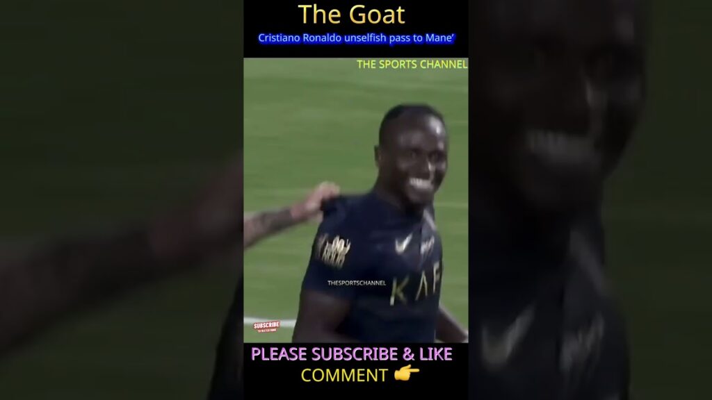 The Goat🐐Cristiano Ronaldo unselfish pass to Mane’❤️👍| This is amazing👏👏| #shorts