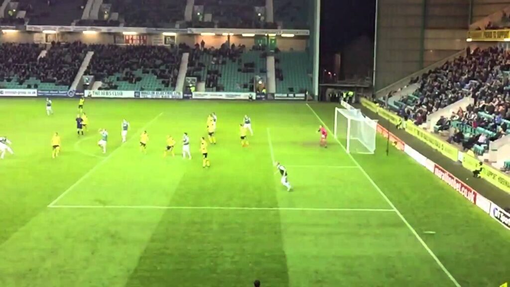 Hibernian v Livingston - 2-1 - 2016. Goal scored by Boyle